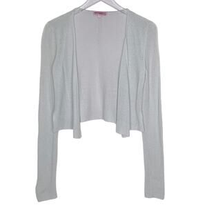 Calypso St. Barth Blue Cardigan Sweater Lightweight Open Front